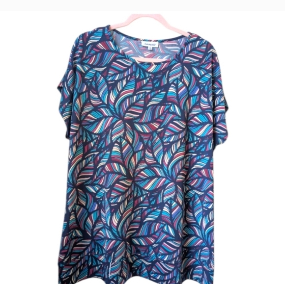 Serengeti Stained Glass Tunic Top Size 1x - Picture 3 of 4